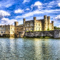Buy canvas prints of Leeds Castle And Moat Art by David Pyatt