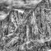 Buy canvas prints of Mont Blanc Monochrome  by David Pyatt