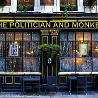 Buy canvas prints of Politician And Monkey Pub by David Pyatt