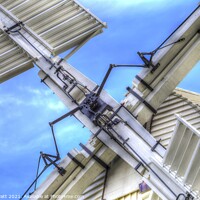 Buy canvas prints of Windmill Sails Abstract by David Pyatt