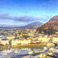Buy canvas prints of Salzburg City Art   by David Pyatt