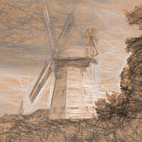 Buy canvas prints of Windmill da Vinci by David Pyatt