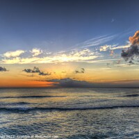 Buy canvas prints of Barbados Summer Sunset by David Pyatt