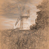 Buy canvas prints of Upminster Windmill da Vinci by David Pyatt