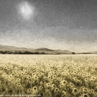 Buy canvas prints of Sunflower Field Of Art by David Pyatt