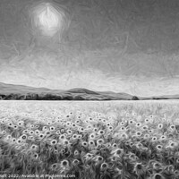 Buy canvas prints of Sunflower Vista Art by David Pyatt