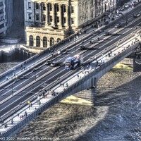 Buy canvas prints of Rush Hour London Bridge  by David Pyatt