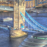 Buy canvas prints of City Hall Tower Bridge London    by David Pyatt