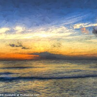Buy canvas prints of Barbados Sunset Art by David Pyatt