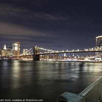 Buy canvas prints of Nighttime Manhattan  by David Pyatt