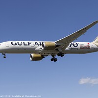Buy canvas prints of Gulf Air Boeing 787  by David Pyatt