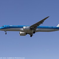 Buy canvas prints of KLM Embraer 195-E2 by David Pyatt