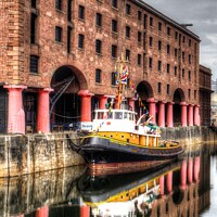 Buy canvas prints of Brocklebank Tug Boat Albert Dock by David Pyatt