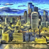 Buy canvas prints of City Of London Van Gogh by David Pyatt