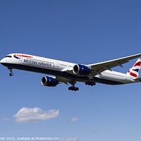 Buy canvas prints of British Airways Airbus A350 by David Pyatt