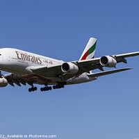 Buy canvas prints of Emirates A380 Airbus Panorama by David Pyatt
