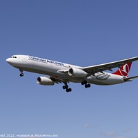 Buy canvas prints of Turkish Airlines Airbus A330 by David Pyatt