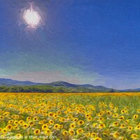 Buy canvas prints of Sunflower Dreaming Art by David Pyatt