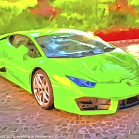 Buy canvas prints of Lamborghini Huracan Pop Art by David Pyatt