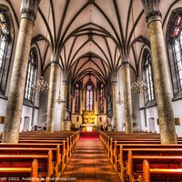 Buy canvas prints of Vaduz Cathedral Liechtenstein  by David Pyatt