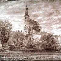 Buy canvas prints of Maria Himmelfahrt Cathedral Vintage by David Pyatt