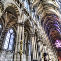 Buy canvas prints of Notre Dame Cathedral Reims  by David Pyatt
