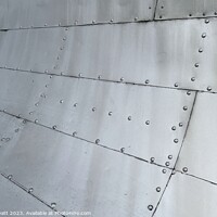 Buy canvas prints of Aluminium Aircraft Skin Abstract  by David Pyatt