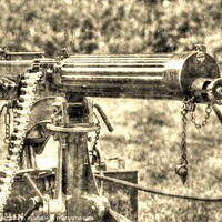Buy canvas prints of Vickers Machine Gun Vintage by David Pyatt