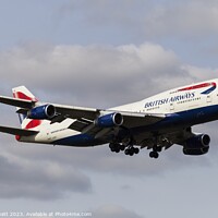 Buy canvas prints of British Airways Boeing 747-436      by David Pyatt
