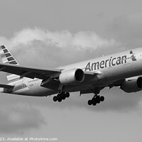 Buy canvas prints of American Airlines Boeing 777 Panorama by David Pyatt