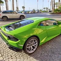 Buy canvas prints of Lamborghini Supercar Dubai by David Pyatt