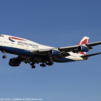 Buy canvas prints of British Airways Boeing 747-436      by David Pyatt