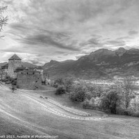 Buy canvas prints of Vaduz Castle Liechtenstein Infrared by David Pyatt