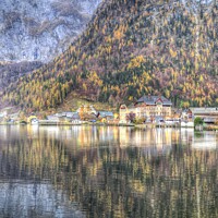 Buy canvas prints of Lake Hallstatt Vista by David Pyatt