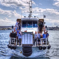 Buy canvas prints of Istanbul Ferry Boat Bosphorus  by David Pyatt