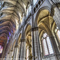 Buy canvas prints of Notre Dame Cathedral Reims Interior by David Pyatt