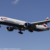 Buy canvas prints of British Airways Boeing 777 Panorama by David Pyatt