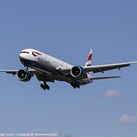 Buy canvas prints of British Airways Boeing 777-236  by David Pyatt