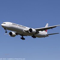 Buy canvas prints of Japan Airlines Boeing 777-346              by David Pyatt