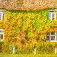Buy canvas prints of Thatched Cottage Dream Art by David Pyatt