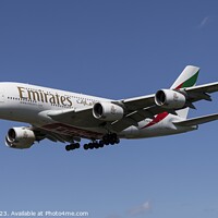 Buy canvas prints of Emirates Airbus A380 Panorama by David Pyatt