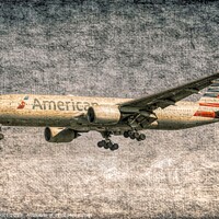 Buy canvas prints of American Airlines Boeing 777 Vintage by David Pyatt