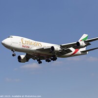 Buy canvas prints of Emirates Boeing 747 SkyCargo   by David Pyatt