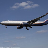 Buy canvas prints of Aeroflot Airbus A330-343  by David Pyatt
