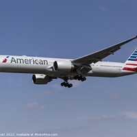Buy canvas prints of American Airlines Boeing 777 by David Pyatt