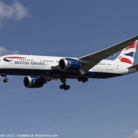 Buy canvas prints of British Airways Boeing 787 by David Pyatt