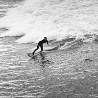 Buy canvas prints of Newquay Surfer by David Pyatt