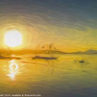 Buy canvas prints of Aegean Sea Bodrum Dawn Art by David Pyatt