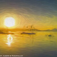 Buy canvas prints of Aegean Sea Bodrum Art Panorama by David Pyatt