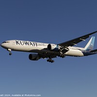 Buy canvas prints of Kuwait Airways Boeing 777 by David Pyatt